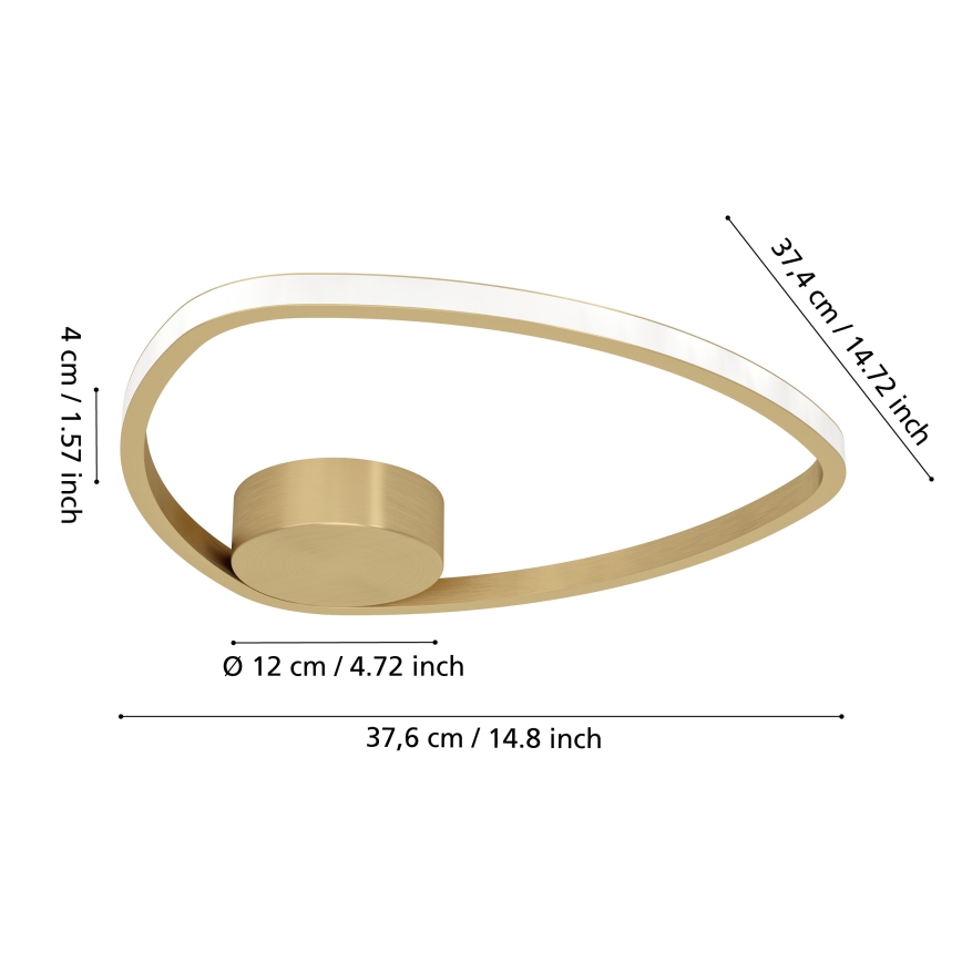 Eglo - Plafonnier LED LED/9,7W/230V Ø 37,5 cm doré