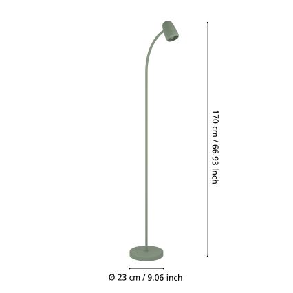 Eglo - Lampada da terra 1xE14/18W/230V verde