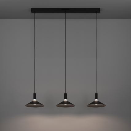 Eglo - Suspension LED RGBW dimmable sur câble 3xLED/7,5W/230V 2700-6500K noire