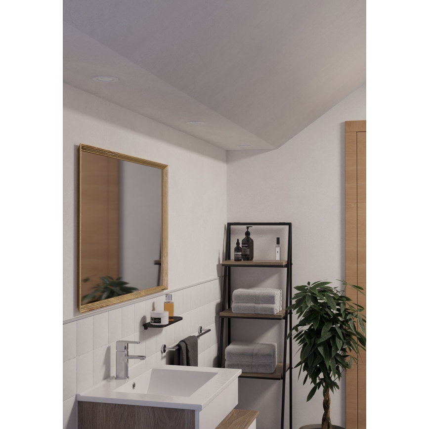 Eglo - LED Einbaustrahler für Badezimmer 1xGU10/4,5W/230V IP44 weiß