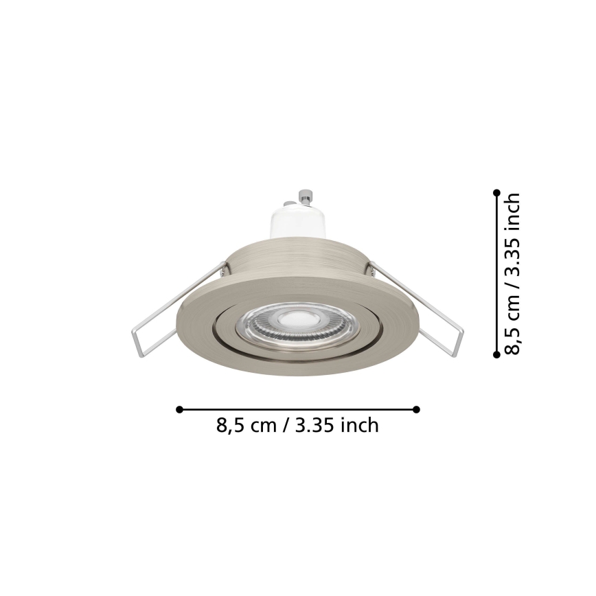 Eglo - Faretto LED da incasso per bagno 1xGU10/4,5W/230V IP44 cromo opaco