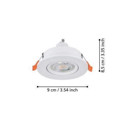 Eglo - LED Einbaustrahler 1xGU10/4,5W/230V weiß