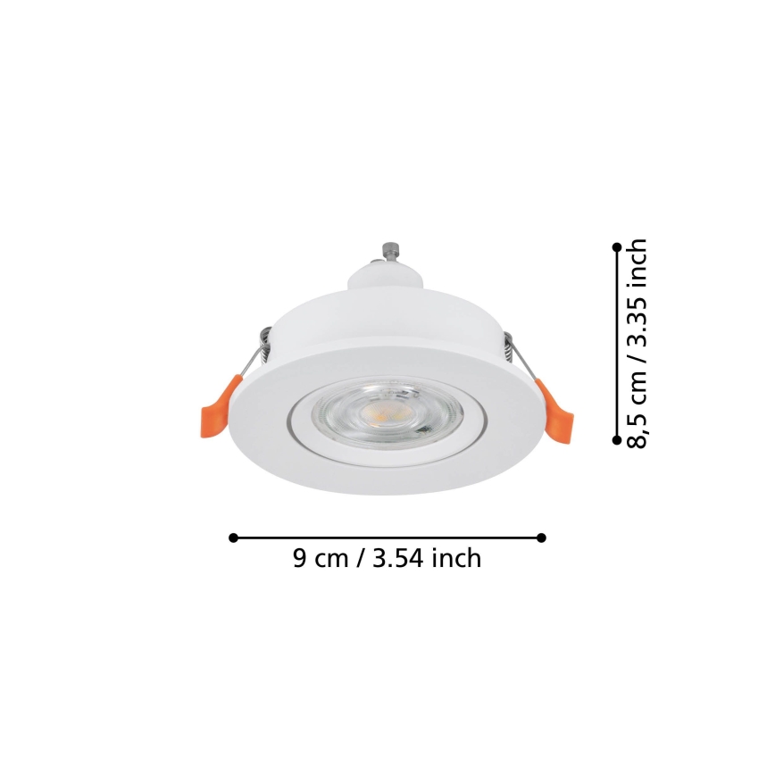 Eglo - LED Einbaustrahler 1xGU10/4,5W/230V weiß