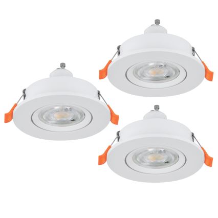 Eglo - 3er-Set LED-Einbaustrahler 1x GU10/4,5W/230V weiß