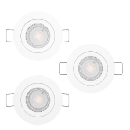 Eglo - 3er-Set LED-Einbaustrahler 1x GU10/4,5W/230V weiß