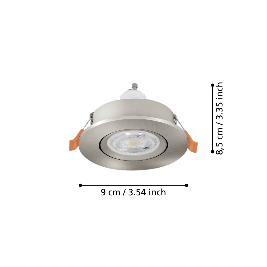 Eglo - LED Einbaustrahler 1xGU10/4,5W/230V mattchrom
