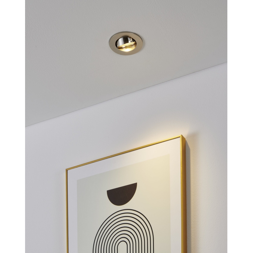 Eglo - Lot de 3 spots LED encastrés 1x GU10/4,5 W/230 V, chrome mat