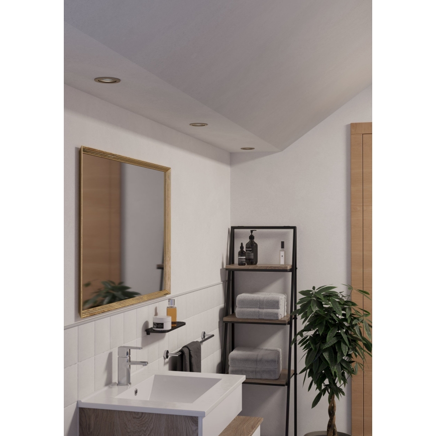 Eglo - Set da 3 faretti LED da incasso per bagno 1xGU10/4,5W/230V IP44 cromo opaco