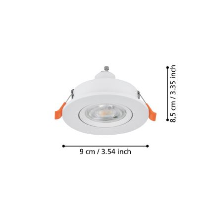 Eglo - LED-Einbaustrahler 1xGU10/4,5W/230V weiß