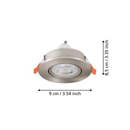 Eglo - faretto da incasso LED 1xGU10/4,5W/230V cromo satinato