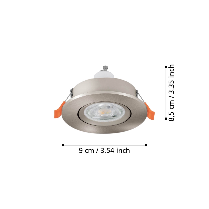 Eglo - LED-Einbaustrahler 1xGU10/4,5W/230V mattchrom