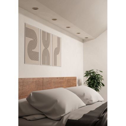 Eglo - Set di 3 faretti LED da incasso, 1x GU10/4,5W/230V, cromo opaco