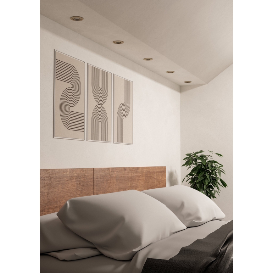 Eglo - Set di 3 faretti LED da incasso, 1x GU10/4,5W/230V, cromo opaco