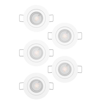 Eglo - Set 5x faretti da incasso LED/4,8W/230V 2700/4000/6500K bianco