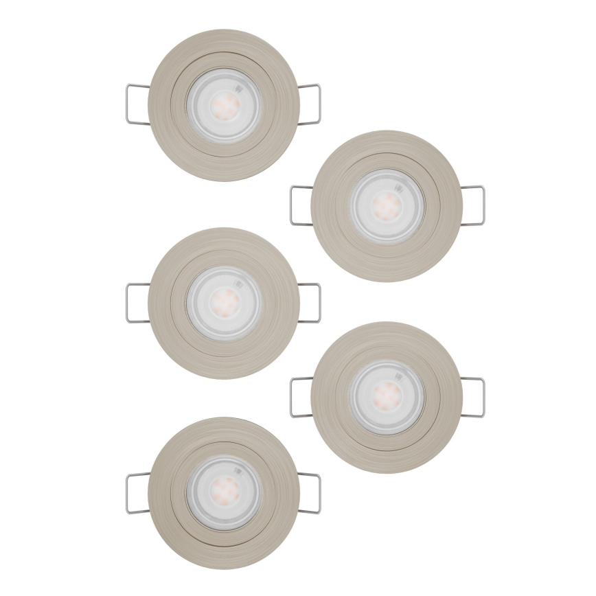 Eglo - Set 5x LED Einbaustrahler LED/4,8W/230V 2700/4000/6500K matt-chrom