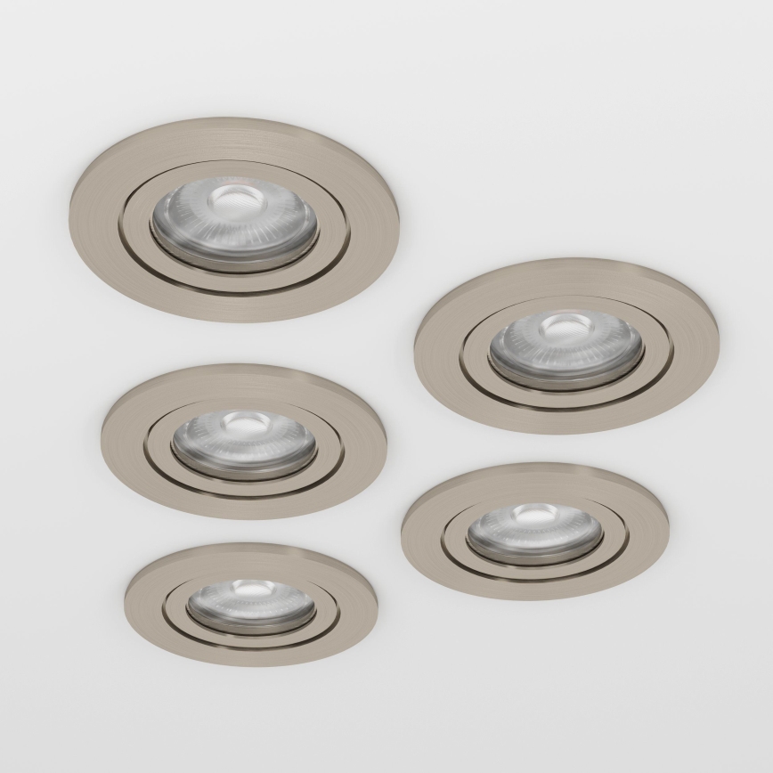 Eglo - Set 5x LED Einbaustrahler LED/4,8W/230V 2700/4000/6500K matt-chrom