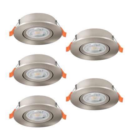 Eglo - Set da 5 faretti LED da incasso LED/4,8W/230V 2700/4000/6500K cromo opaco