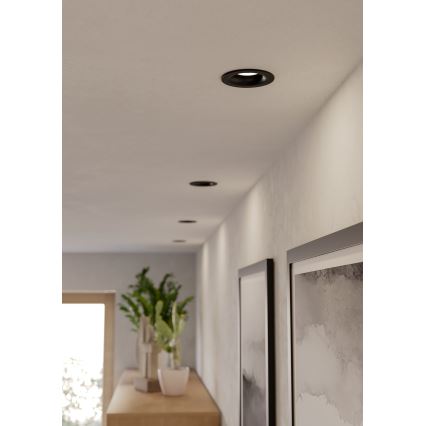 Eglo - Set da 3 faretti da incasso per bagno a LED/4,9W/230V 2700/4000/6500K Ø 8,8 cm IP65 nero
