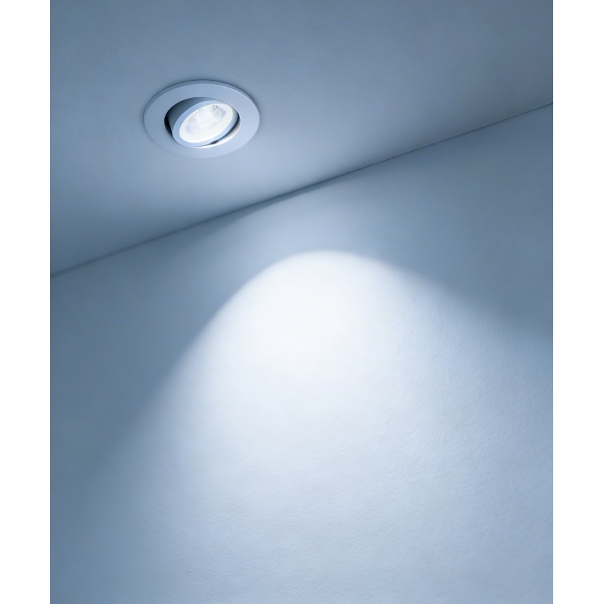 Eglo - Set da 3 faretti da incasso LED RGBW dimmerabili, 4,7 W, 230 V, 2700-6500 K, bianco
