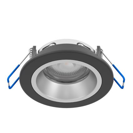 Eglo - Plafonnier LED encastré dimmable pour salle de bains LED/4,8W/230V 2700/4000/6500K IP44 noir