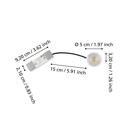 Eglo - Modulo LED per esterni LED/4,9W/230V 2700/4000/6500K IP65