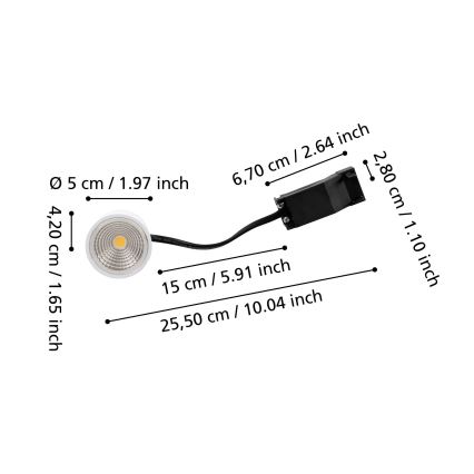 Eglo - Dimmbares LED-Modul LED/4,8W/230V 2700K