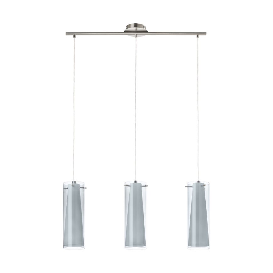 EGLO - Lampadario sospeso 3xE27/60W fumo