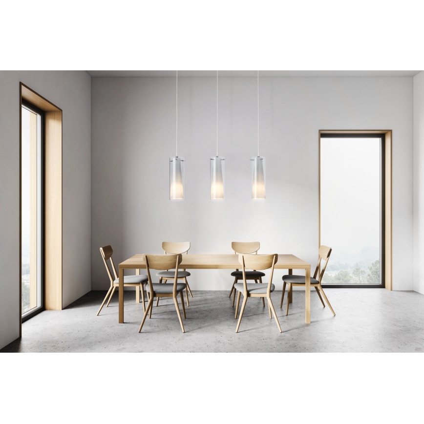 EGLO - Lampadario sospeso 3xE27/60W fumo