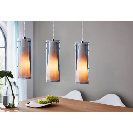 EGLO - Lampadario sospeso 3xE27/60W fumo