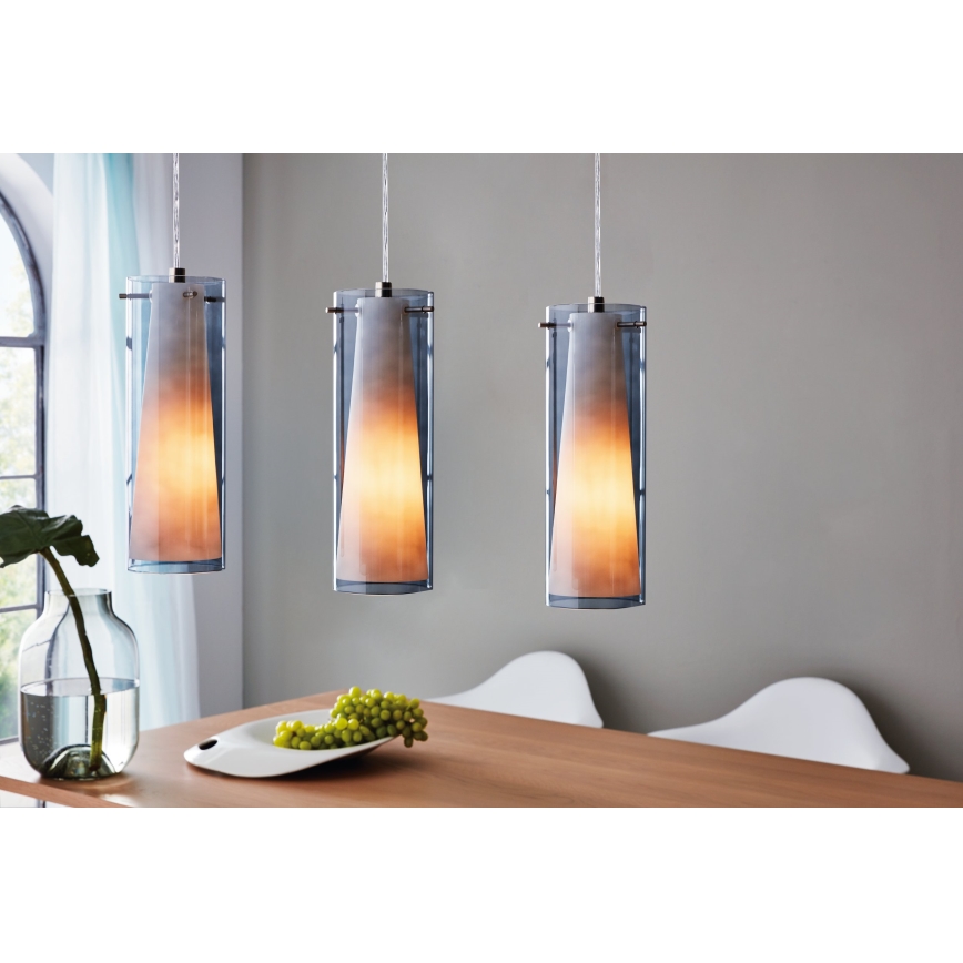 EGLO - Lampadario sospeso 3xE27/60W fumo