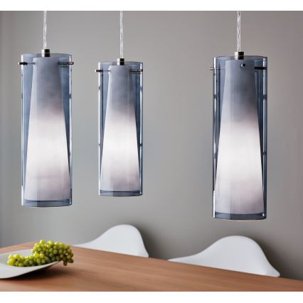 EGLO - Lampadario sospeso 3xE27/60W fumo