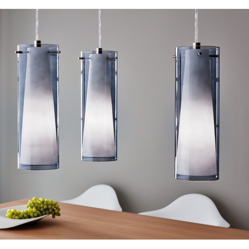 EGLO - Lampadario sospeso 3xE27/60W fumo