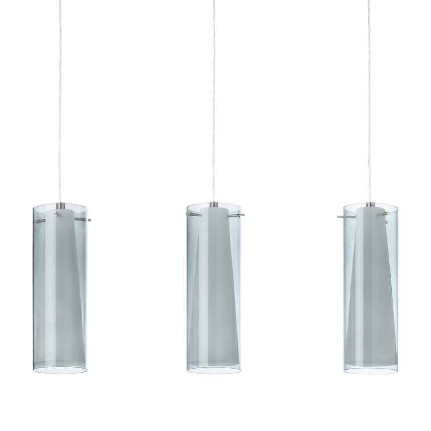 EGLO - Lampadario sospeso 3xE27/60W fumo