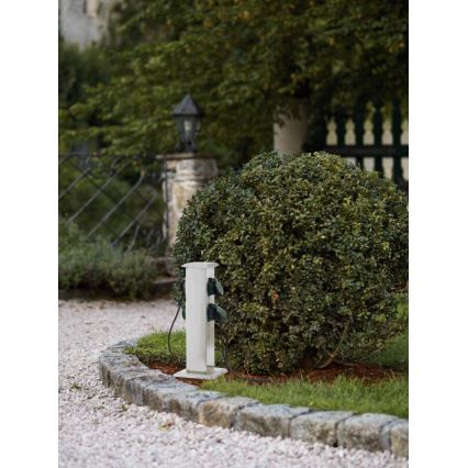 EGLO - Multipresa verticale da esterno verde SCHUKO IP44