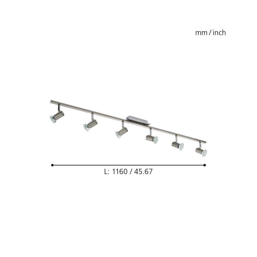 EGLO - Plafoniera 6xGU10/LED/3W