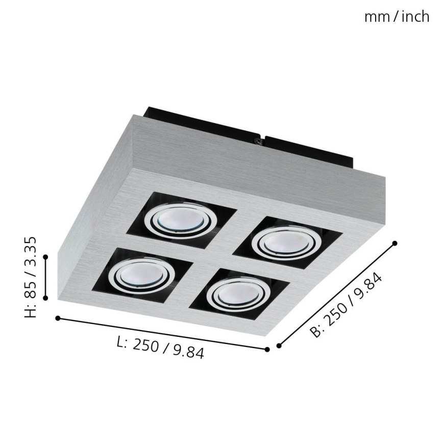Eglo - Spot 4xGU10-LED/5W/230V