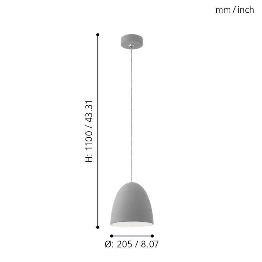 Eglo - Suspension E27/60W/230V