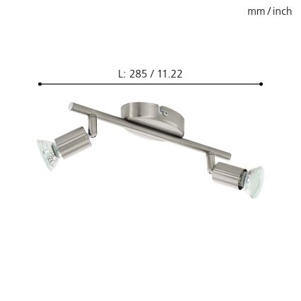 Eglo - Luce Spot a LED 2xGU10/2,8W/230V