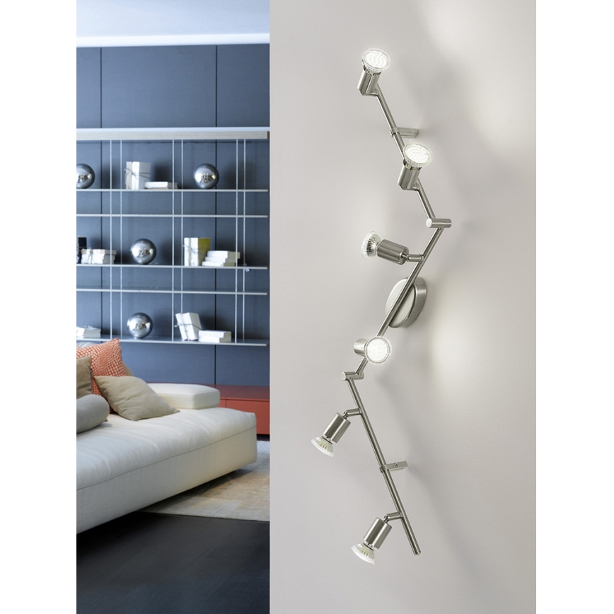 Eglo - Luce Spot a LED 6xGU10-LED/2,8W/230V
