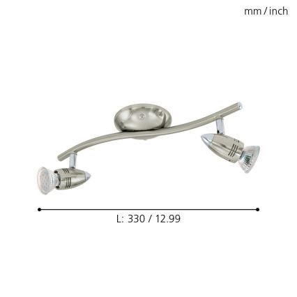 Eglo - Faretto LED 2xGU10-LED/3W/230V