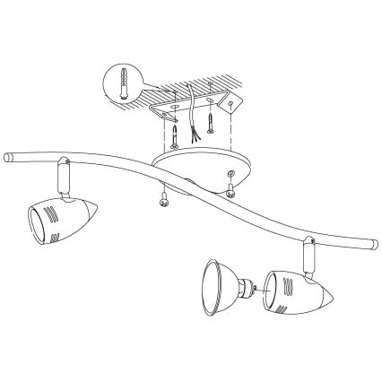 Eglo - Faretto LED 2xGU10-LED/3W/230V