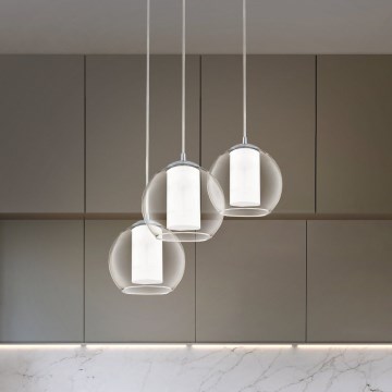 Eglo 92762 - Suspension sur câble BOLSANO 3xE27/60W