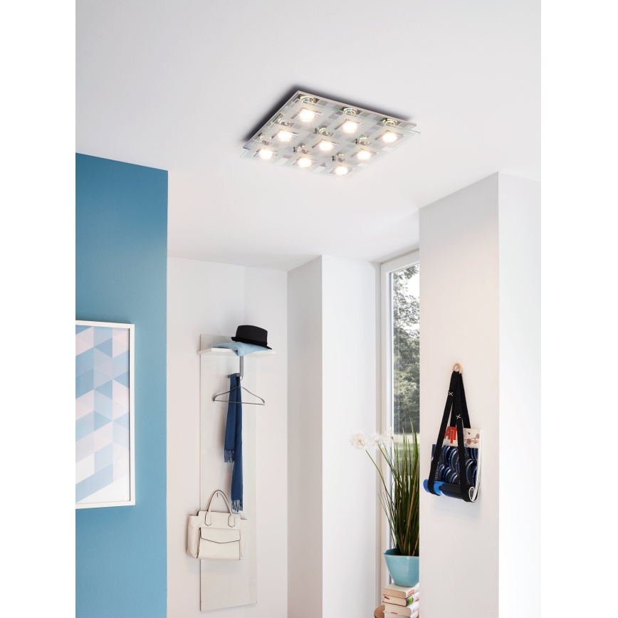 Eglo - Plafoniera LED 9xGU10/3W/230V