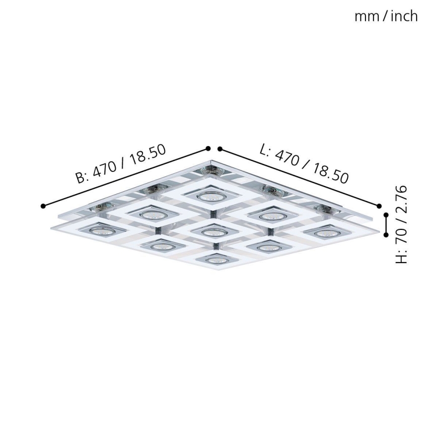 Eglo - Plafonnier LED 9xGU10/3W/230V