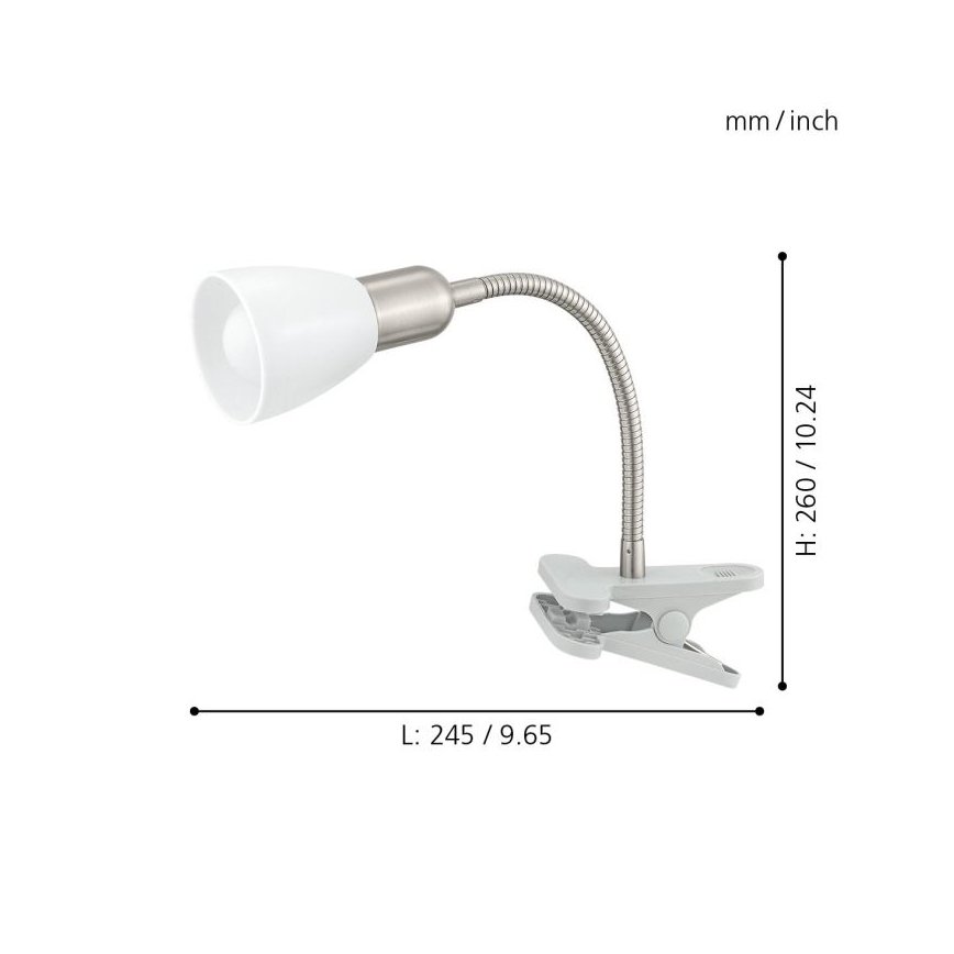 Eglo 92932 - Lampada LED con clip DAKAR 3 1xE14/4W/230V