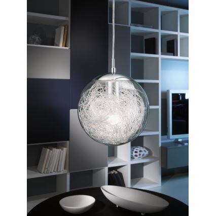 Eglo 93073 - Suspension sur câble LUBERIO 1xE27/60W/230V Ø 25 cm