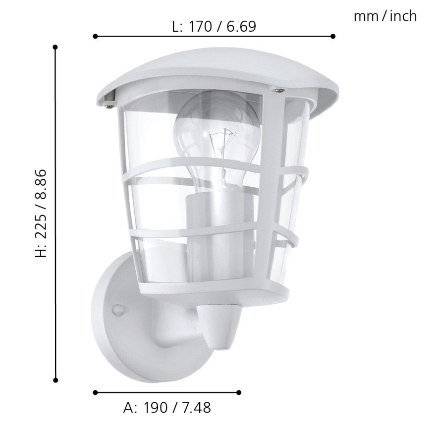 Eglo - Applique a LED da esterno 1xE27/8,5W/230V