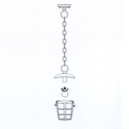 Eglo 93406 - Lampadario LED da esterno ALORIA 1xE27/8,5W/230V IP44