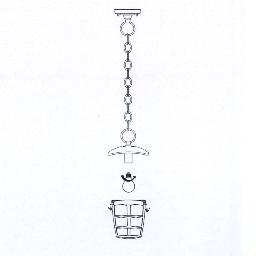 Eglo 93406 - Lampadario LED da esterno ALORIA 1xE27/8,5W/230V IP44