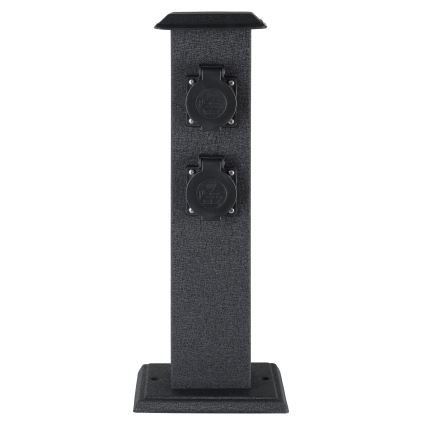 EGLO - Outdoor-Gartensäule mit Steckdosen SCHUKO IP44